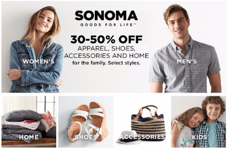30-50% Off Sonoma Goods for Life