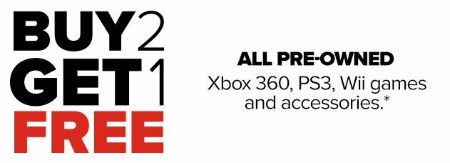 B2G1 Free All Pre-owned Xbox 360, PS3 & More