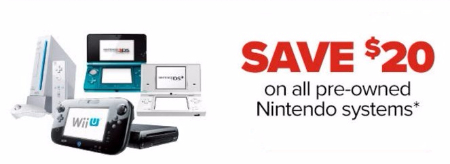 $20 Off All Pre-owned Nintendo Systems